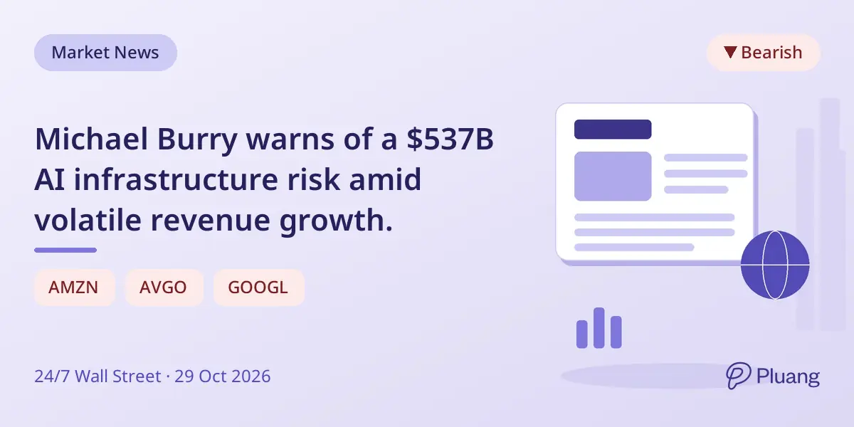 Michael Burry warns of a $537B AI infrastructure risk amid volatile revenue growth.