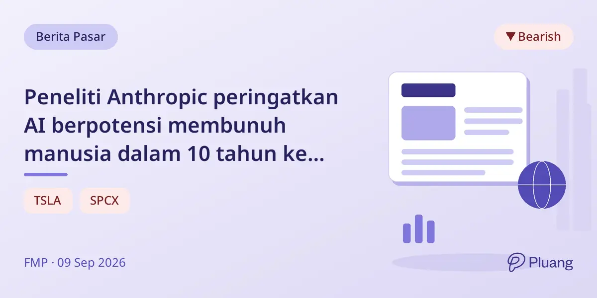 Peneliti Anthropic peringatkan AI berpotensi membunuh manusia dalam 10 tahun ke depan dengan risiko >10%.