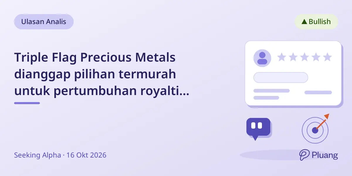 Triple Flag Precious Metals dianggap pilihan termurah untuk pertumbuhan royalti emas dengan target harga $31,50