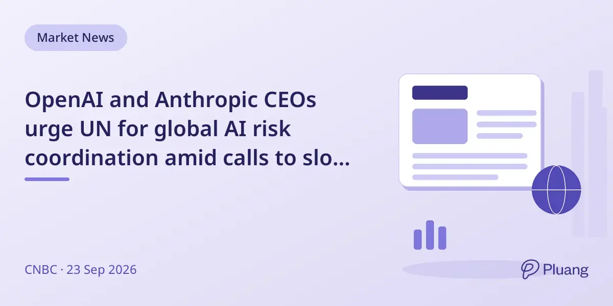 OpenAI and Anthropic CEOs urge UN for global AI risk coordination amid calls to slow AI development.