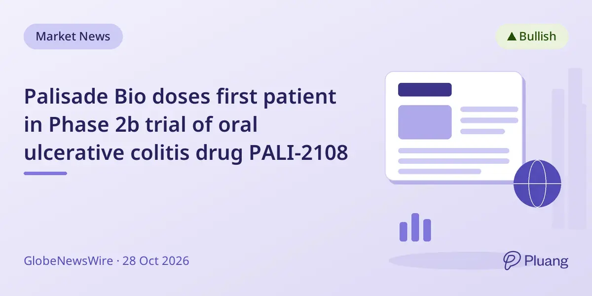 Palisade Bio doses first patient in Phase 2b trial of oral ulcerative colitis drug PALI-2108