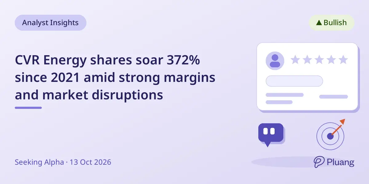 CVR Energy shares soar 372% since 2021 amid strong margins and market disruptions