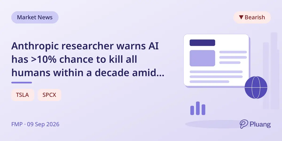 Anthropic researcher warns AI has >10% chance to kill all humans within a decade amid safety concerns.