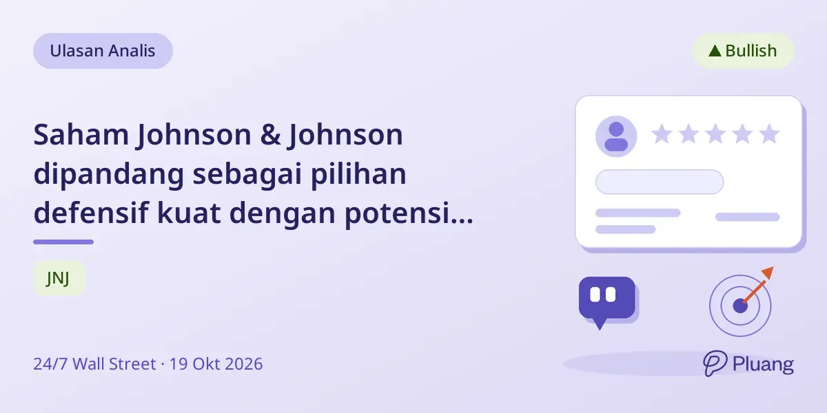 Saham Johnson & Johnson dipandang sebagai pilihan defensif kuat dengan potensi kenaikan 15,6% meski sempat turun.