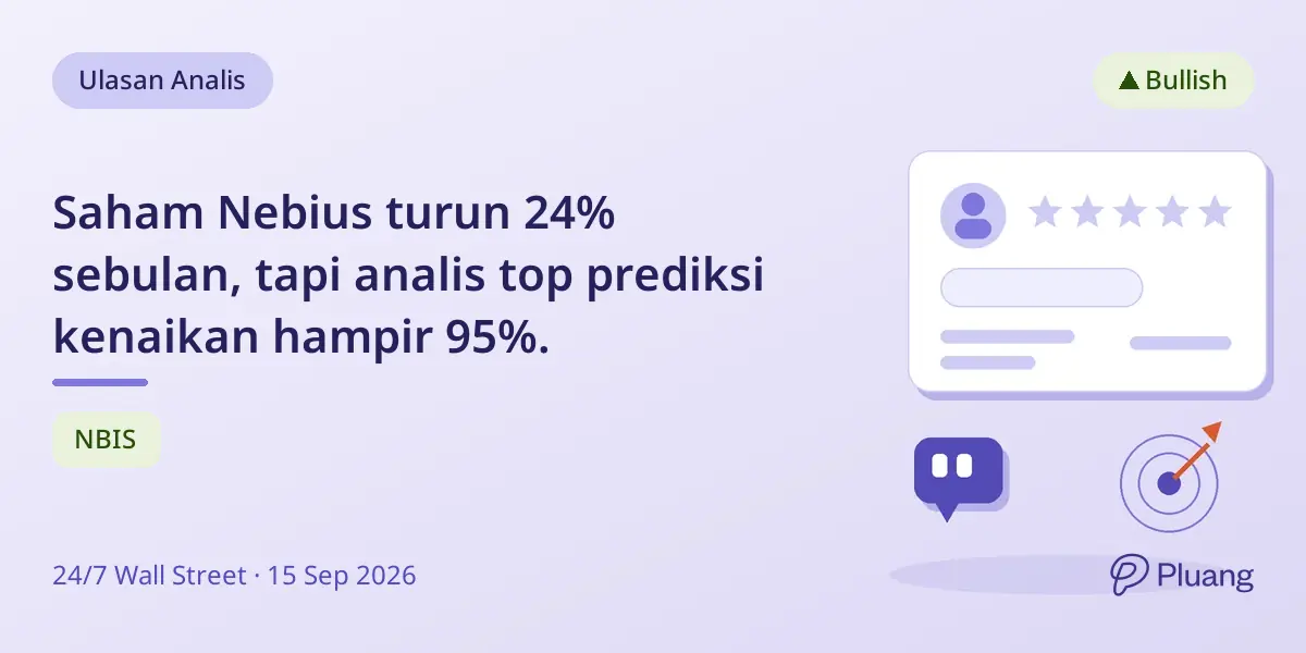 Saham Nebius turun 24% sebulan, tapi analis top prediksi kenaikan hampir 95%.