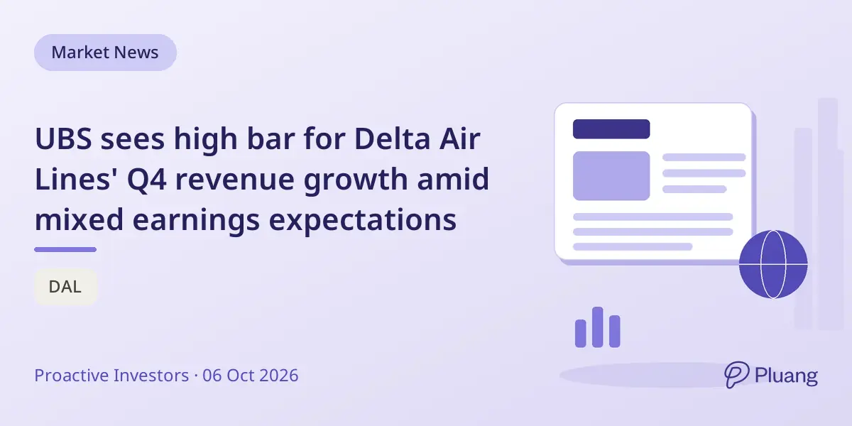 UBS sees high bar for Delta Air Lines' Q4 revenue growth amid mixed earnings expectations