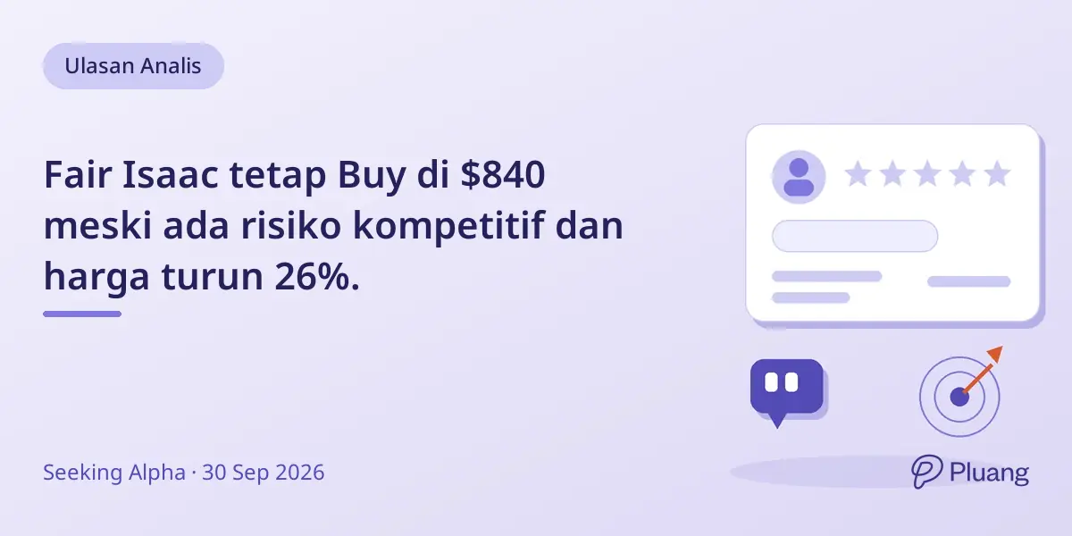 Fair Isaac tetap Buy di $840 meski ada risiko kompetitif dan harga turun 26%.