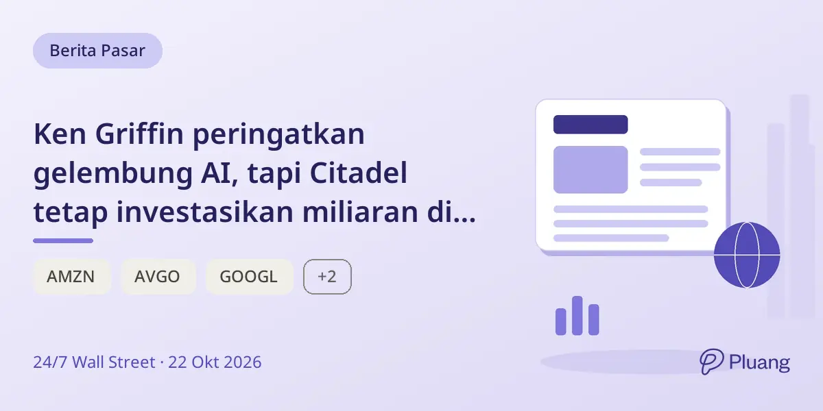 Ken Griffin peringatkan gelembung AI, tapi Citadel tetap investasikan miliaran di Amazon dan Nvidia.