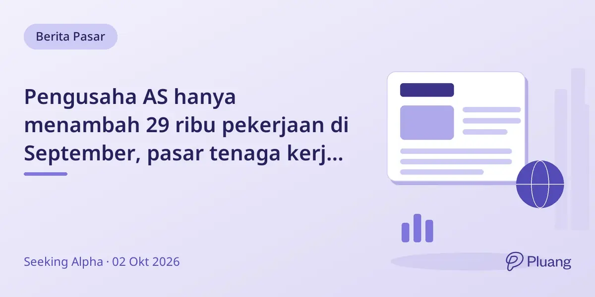 Pengusaha AS hanya menambah 29 ribu pekerjaan di September, pasar tenaga kerja tetap stabil tapi melambat.