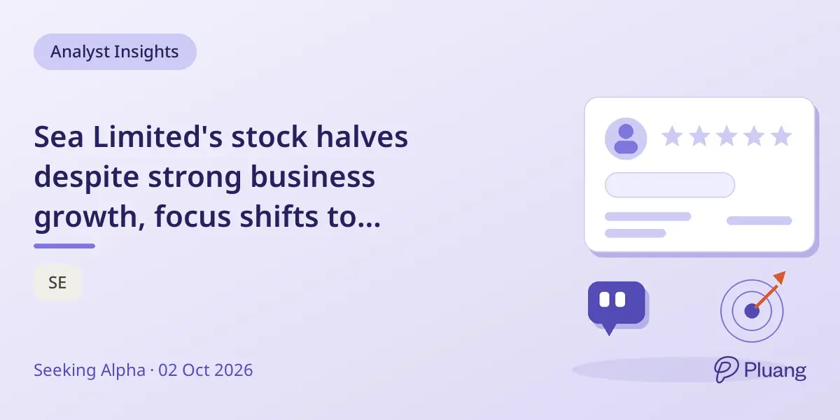 Sea Limited's stock halves despite strong business growth, focus shifts to profitability and credit risk.