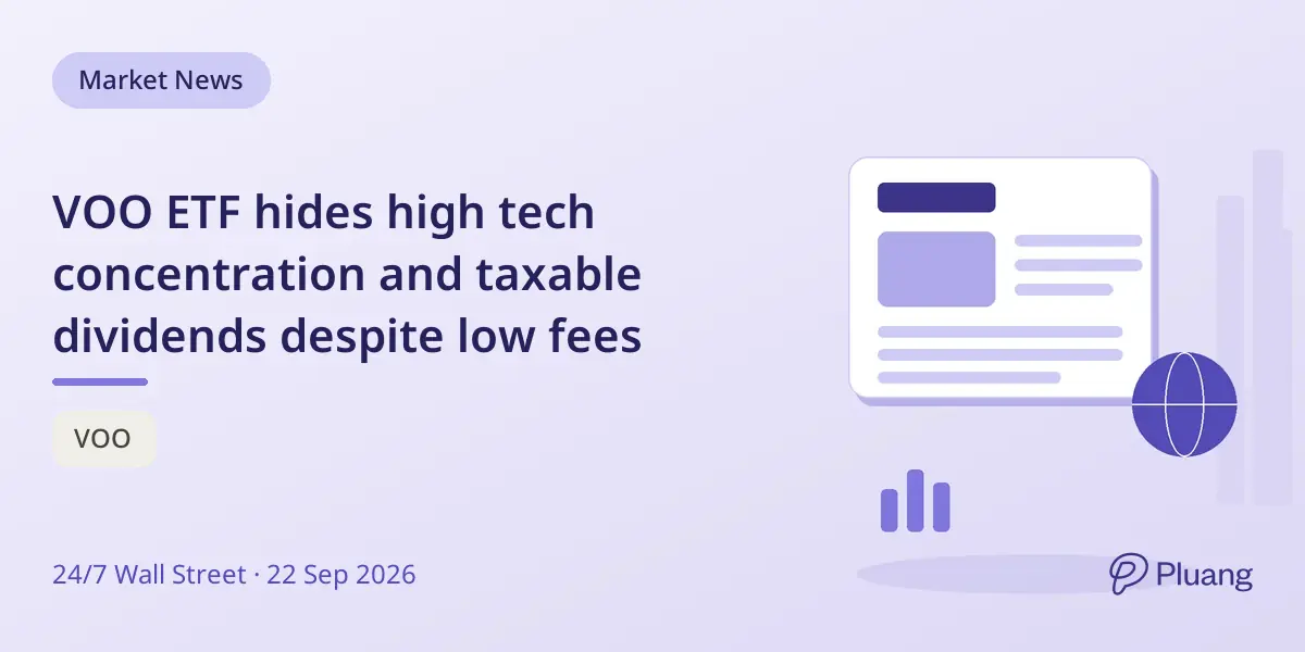 VOO ETF hides high tech concentration and taxable dividends despite low fees