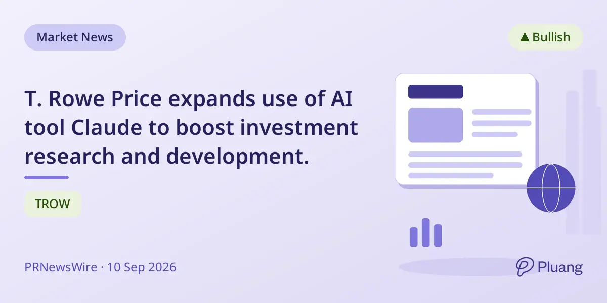 T. Rowe Price expands use of AI tool Claude to boost investment research and development.