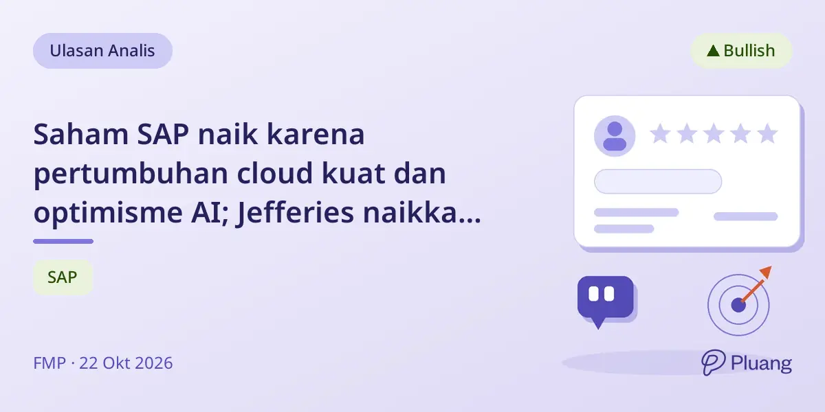 Saham SAP naik karena pertumbuhan cloud kuat dan optimisme AI; Jefferies naikkan target harga ke €250.
