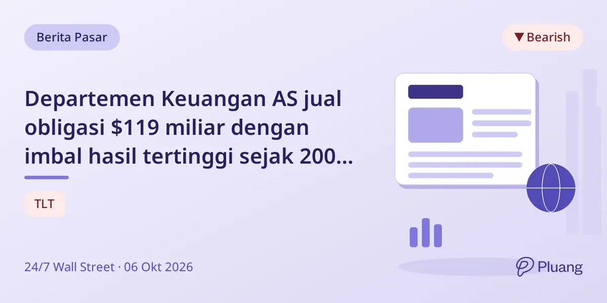 Departemen Keuangan AS jual obligasi $119 miliar dengan imbal hasil tertinggi sejak 2002, uji permintaan di tengah kenaikan suku bunga.