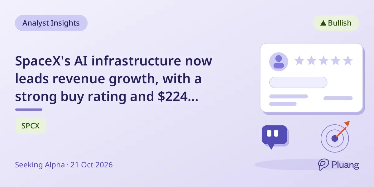 SpaceX's AI infrastructure now leads revenue growth, with a strong buy rating and $224 price target.