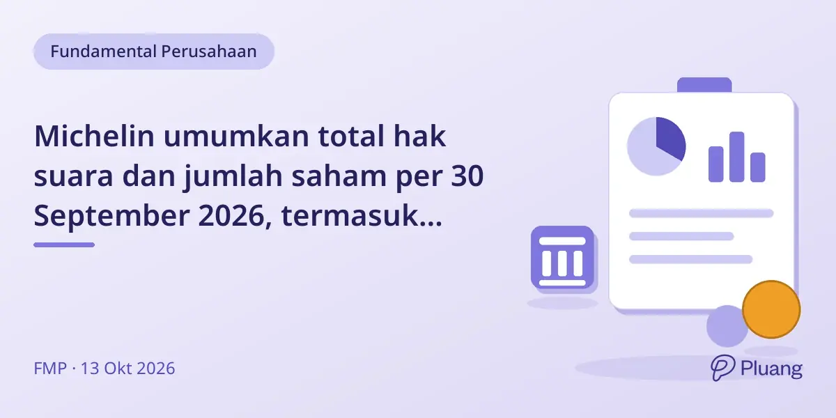Michelin umumkan total hak suara dan jumlah saham per 30 September 2026, termasuk saham treasury.