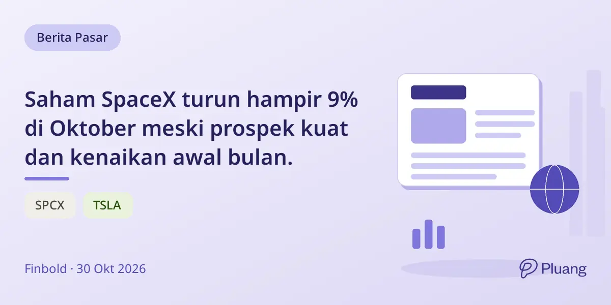 Saham SpaceX turun hampir 9% di Oktober meski prospek kuat dan kenaikan awal bulan.