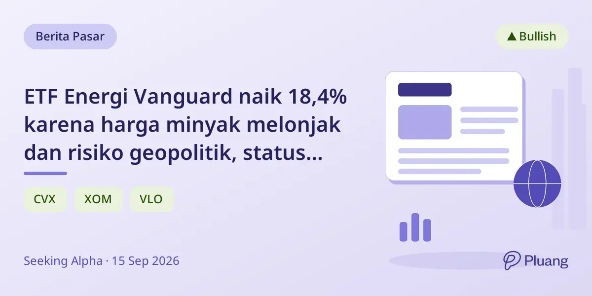 ETF Energi Vanguard naik 18,4% karena harga minyak melonjak dan risiko geopolitik, status Hold waspada.