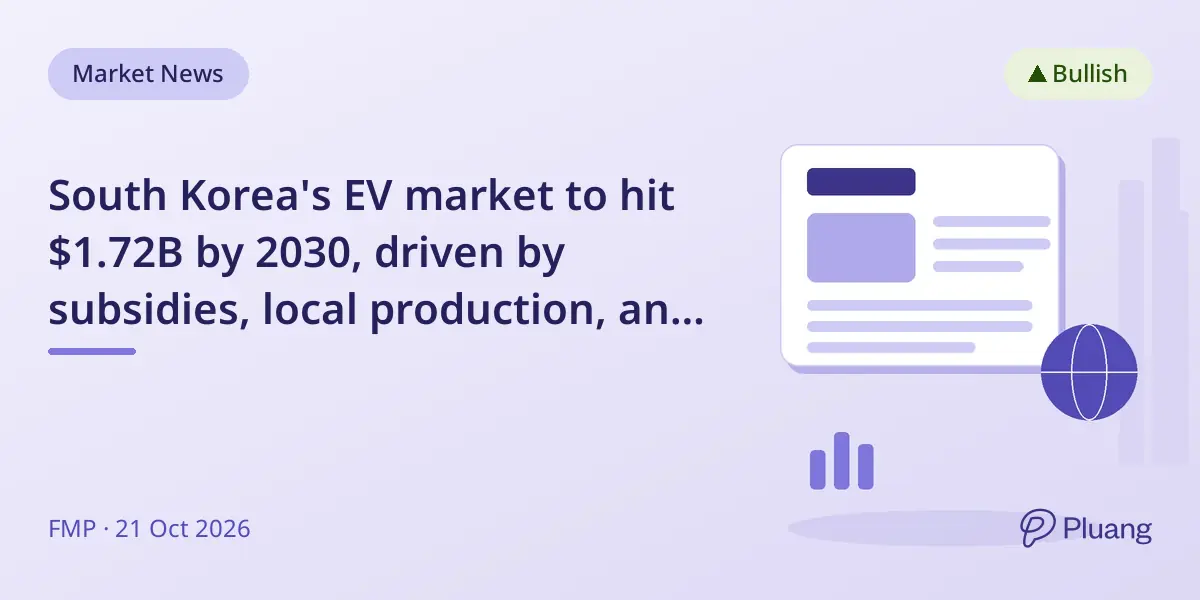 South Korea's EV market to hit $1.72B by 2030, driven by subsidies, local production, and smart charging.