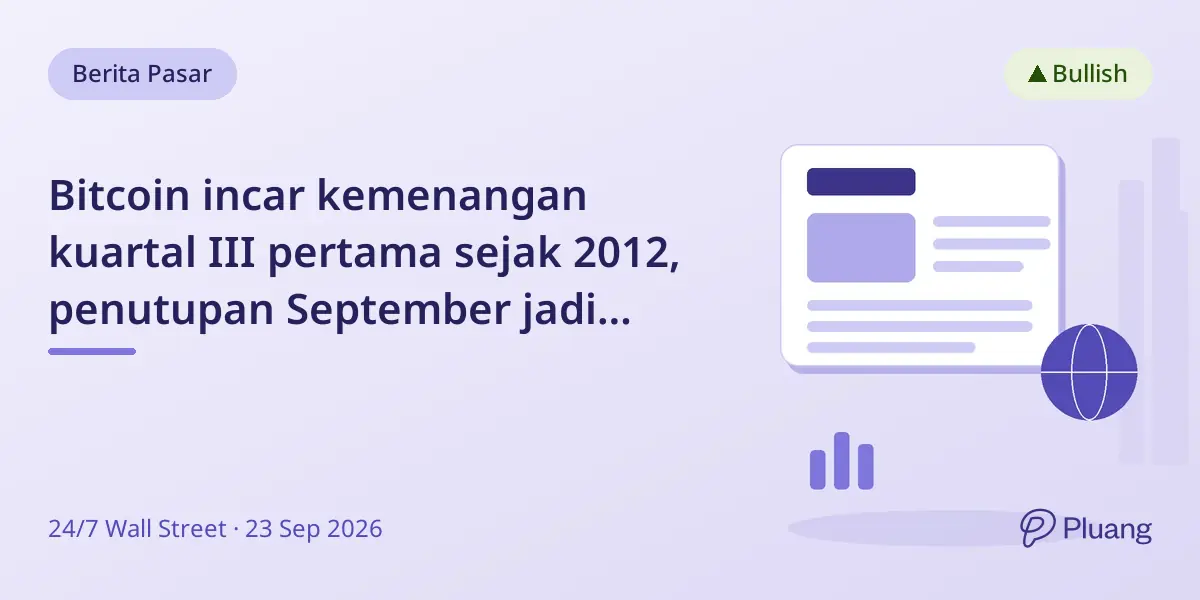 Bitcoin incar kemenangan kuartal III pertama sejak 2012, penutupan September jadi kunci.