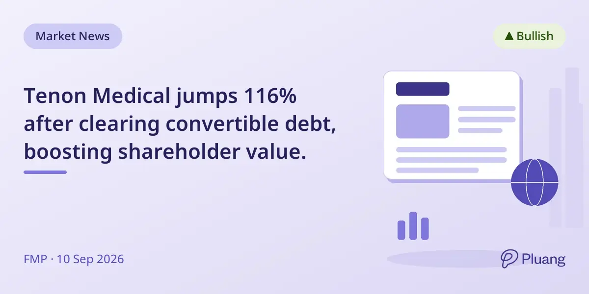 Tenon Medical jumps 116% after clearing convertible debt, boosting shareholder value.