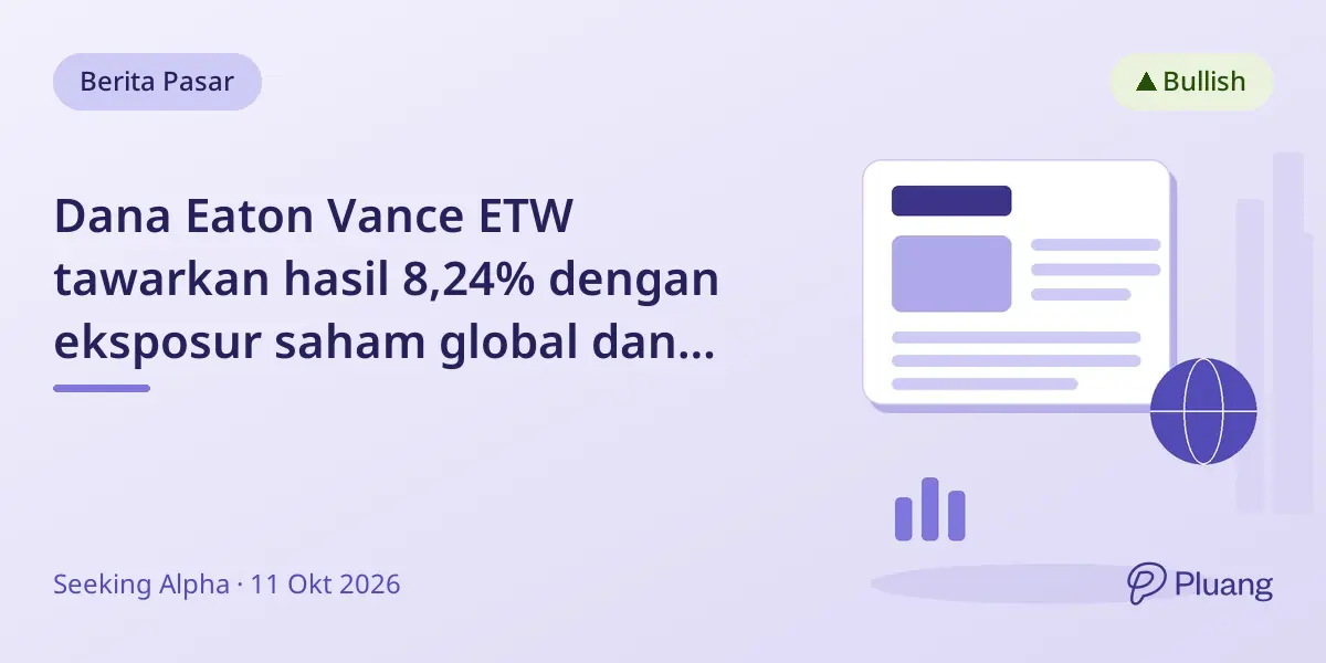 Dana Eaton Vance ETW tawarkan hasil 8,24% dengan eksposur saham global dan diskon NAV besar.
