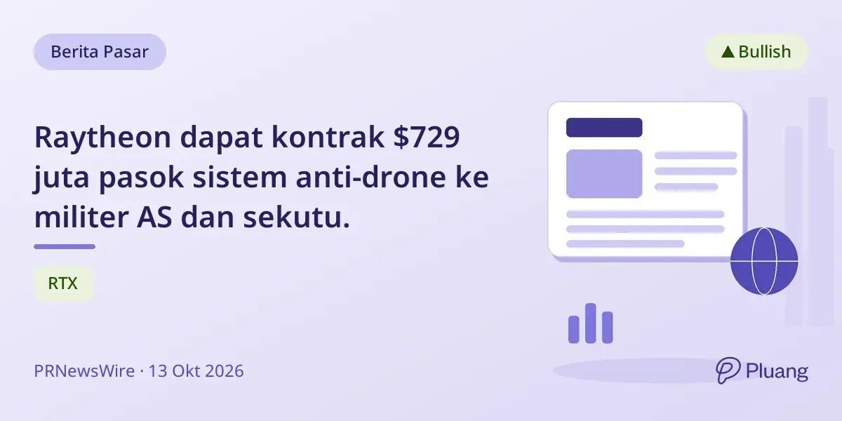 Raytheon dapat kontrak $729 juta pasok sistem anti-drone ke militer AS dan sekutu.