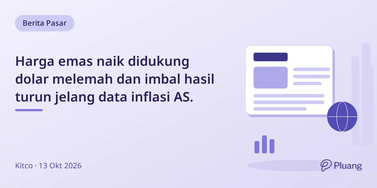 Harga emas naik didukung dolar melemah dan imbal hasil turun jelang data inflasi AS.