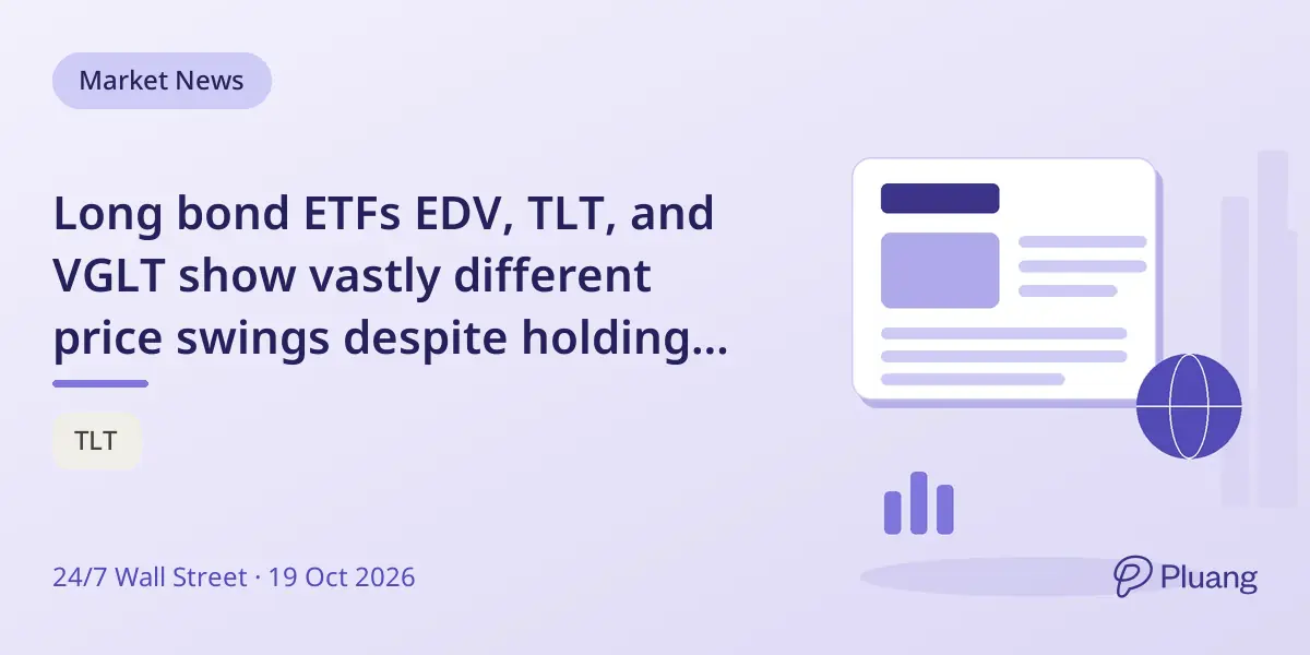 Long bond ETFs EDV, TLT, and VGLT show vastly different price swings despite holding similar assets.