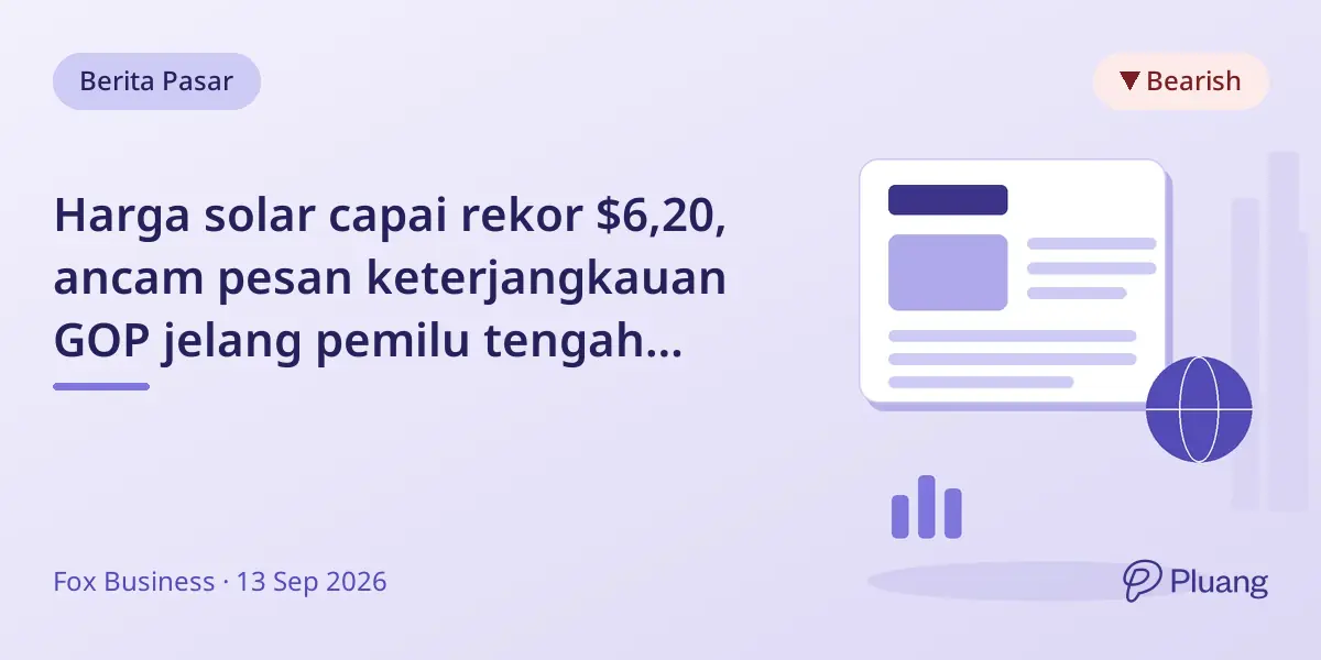 Harga solar capai rekor $6,20, ancam pesan keterjangkauan GOP jelang pemilu tengah tahun.