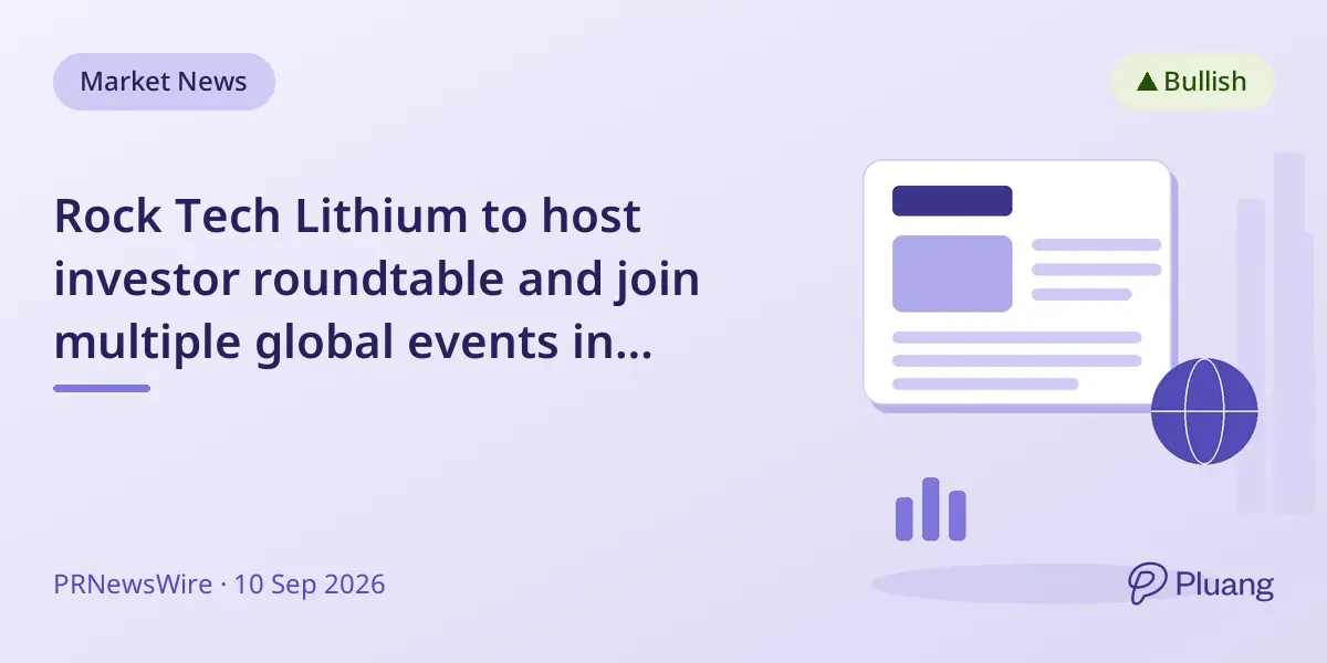 Rock Tech Lithium to host investor roundtable and join multiple global events in September