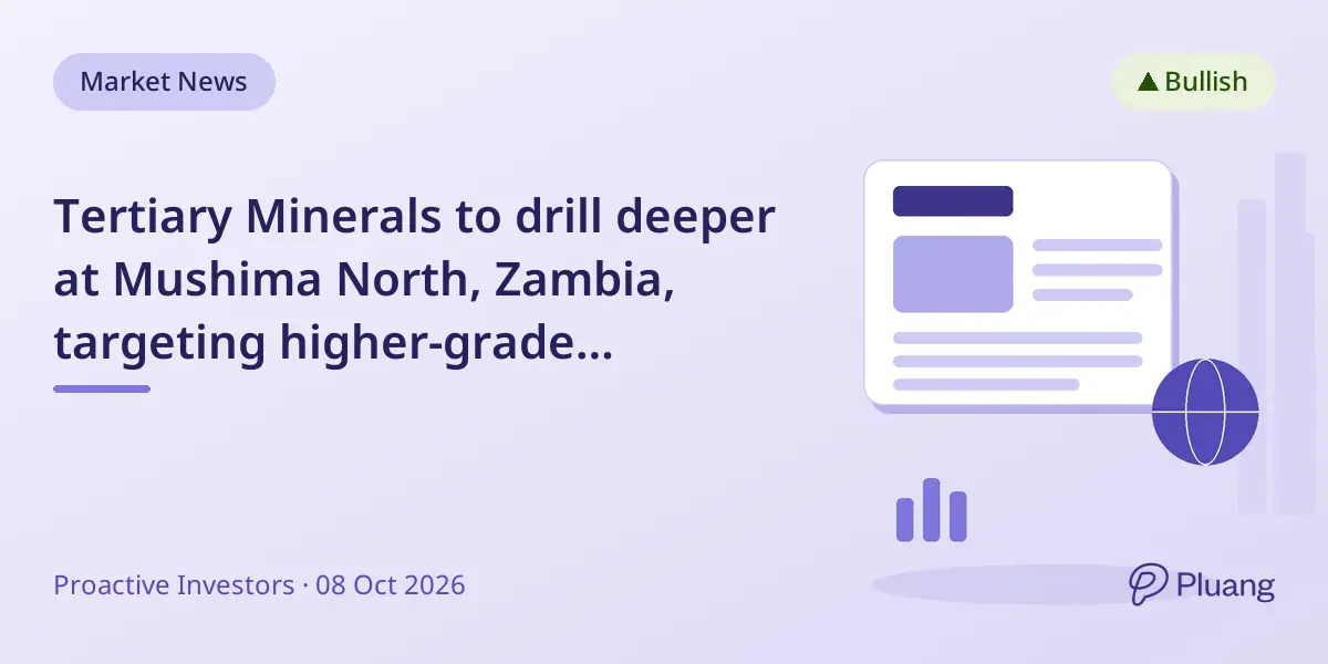 Tertiary Minerals to drill deeper at Mushima North, Zambia, targeting higher-grade silver-copper-zinc deposits.