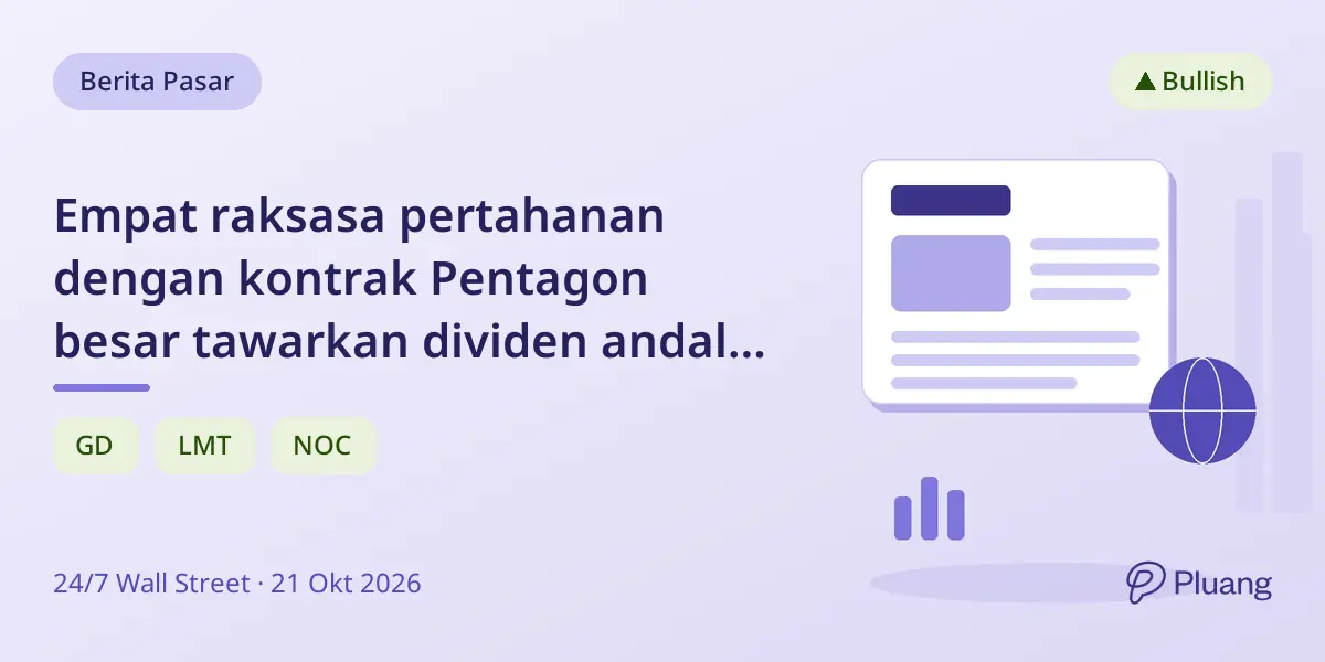 Empat raksasa pertahanan dengan kontrak Pentagon besar tawarkan dividen andal berkat arus kas kuat.
