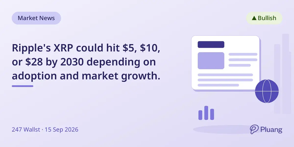 Ripple's XRP could hit $5, $10, or $28 by 2030 depending on adoption and market growth.