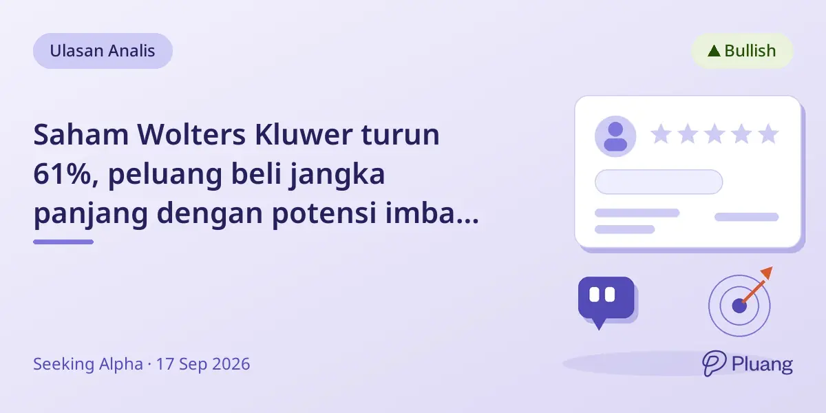 Saham Wolters Kluwer turun 61%, peluang beli jangka panjang dengan potensi imbal hasil 25,8% per tahun