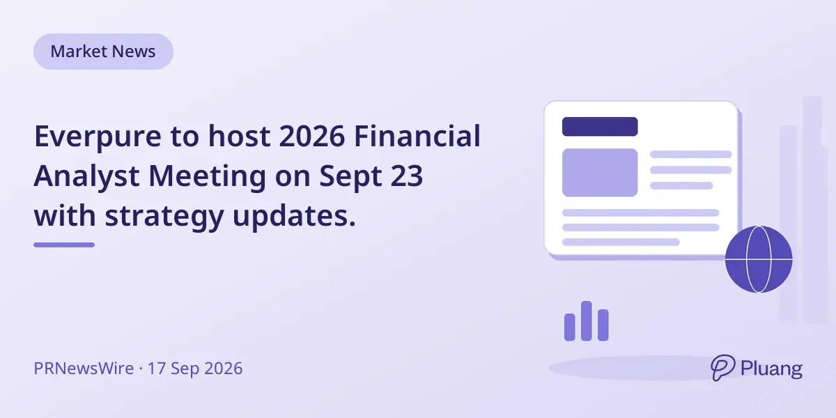 Everpure to host 2026 Financial Analyst Meeting on Sept 23 with strategy updates.
