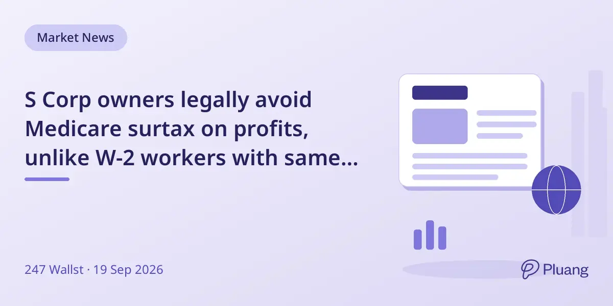S Corp owners legally avoid Medicare surtax on profits, unlike W-2 workers with same income.