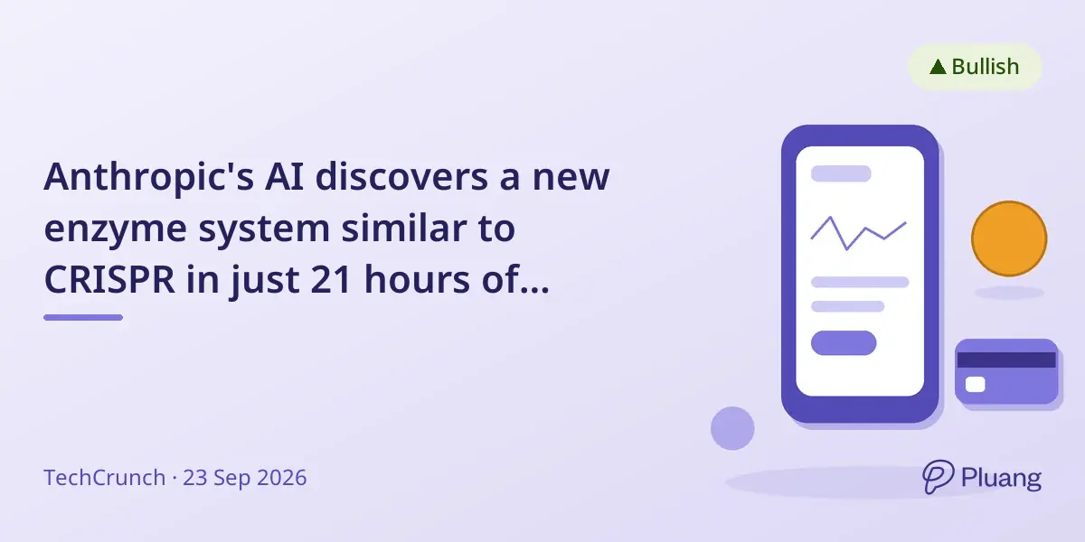 Anthropic's AI discovers a new enzyme system similar to CRISPR in just 21 hours of research.
