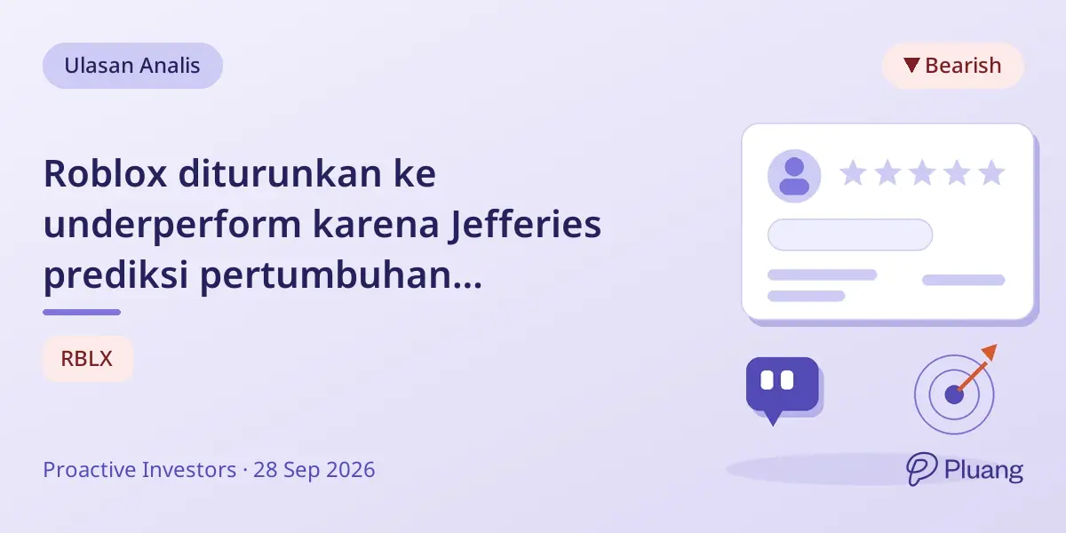 Roblox diturunkan ke underperform karena Jefferies prediksi pertumbuhan pengguna dan pendapatan melambat