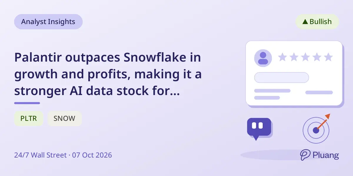 Palantir outpaces Snowflake in growth and profits, making it a stronger AI data stock for long-term investors.