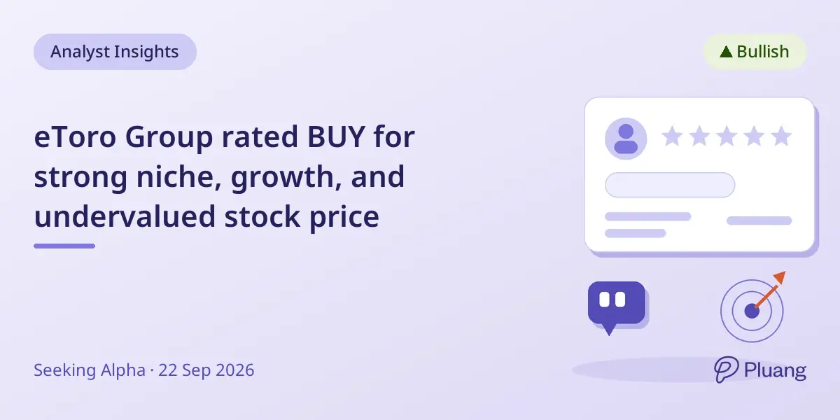 eToro Group rated BUY for strong niche, growth, and undervalued stock price