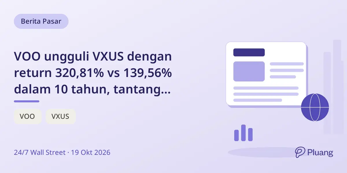 VOO ungguli VXUS dengan return 320,81% vs 139,56% dalam 10 tahun, tantang manfaat diversifikasi internasional.