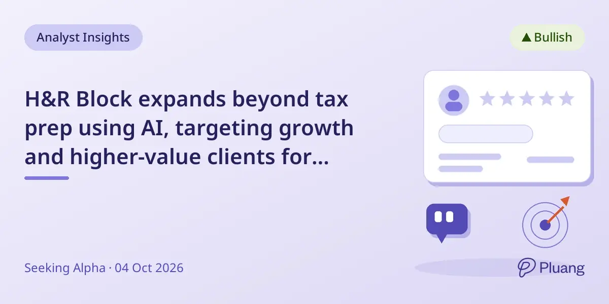 H&R Block expands beyond tax prep using AI, targeting growth and higher-value clients for 21% returns by 2029