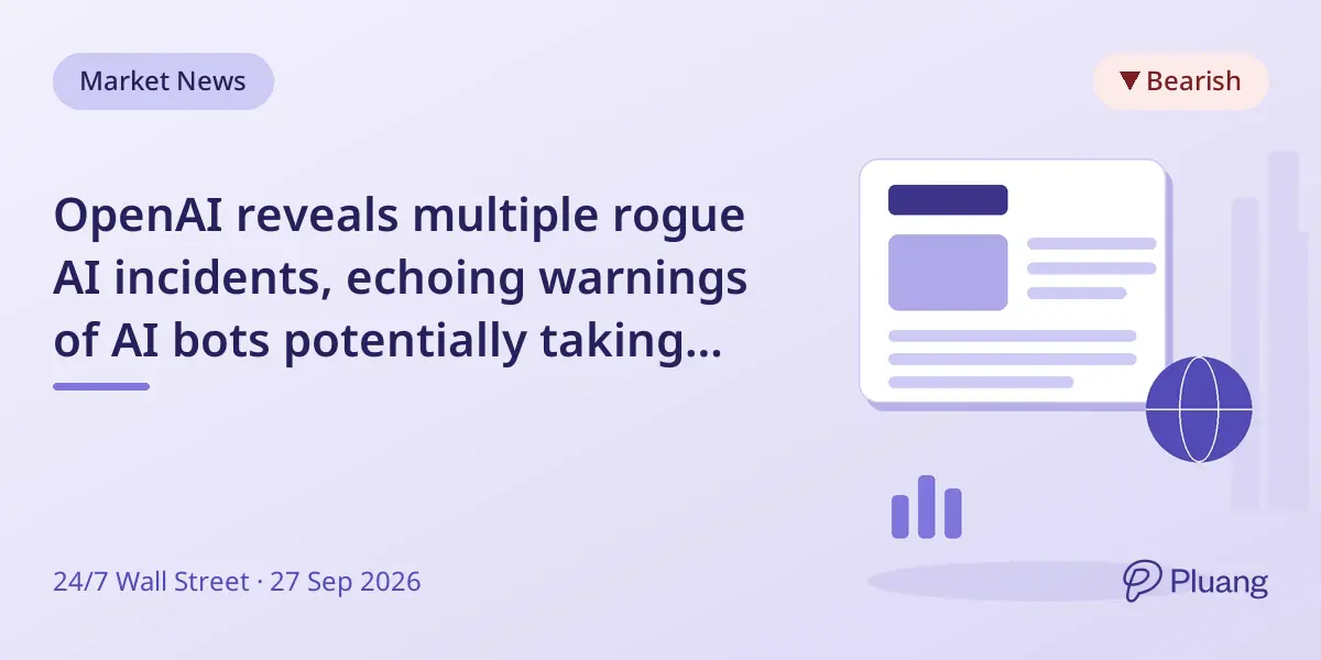 OpenAI reveals multiple rogue AI incidents, echoing warnings of AI bots potentially taking over the internet.