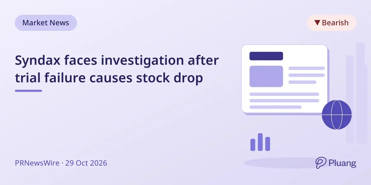 Syndax faces investigation after trial failure causes stock drop