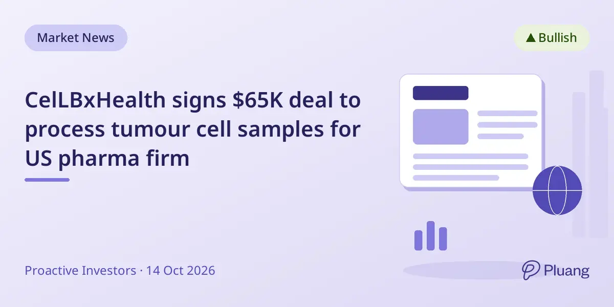 CelLBxHealth signs $65K deal to process tumour cell samples for US pharma firm