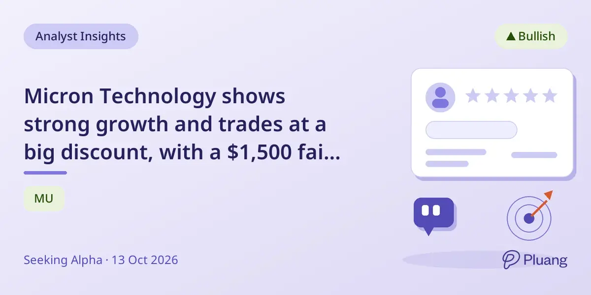 Micron Technology shows strong growth and trades at a big discount, with a $1,500 fair value estimate.