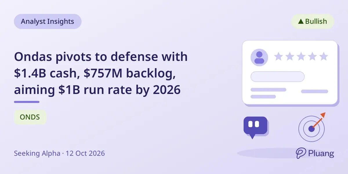 Ondas pivots to defense with $1.4B cash, $757M backlog, aiming $1B run rate by 2026