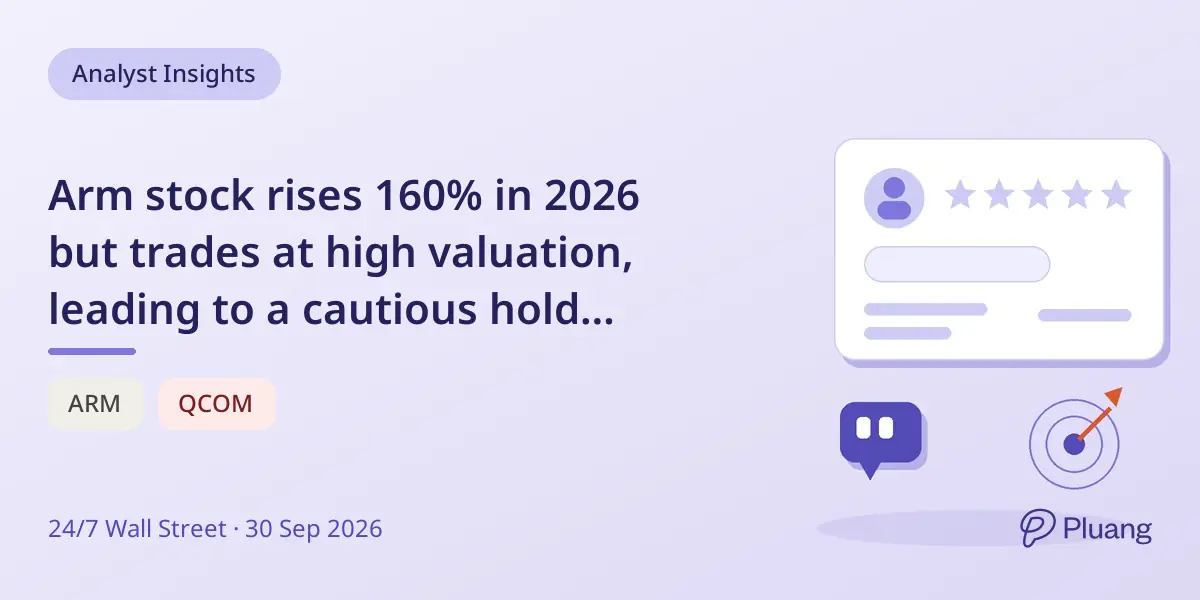 Arm stock rises 160% in 2026 but trades at high valuation, leading to a cautious hold rating.
