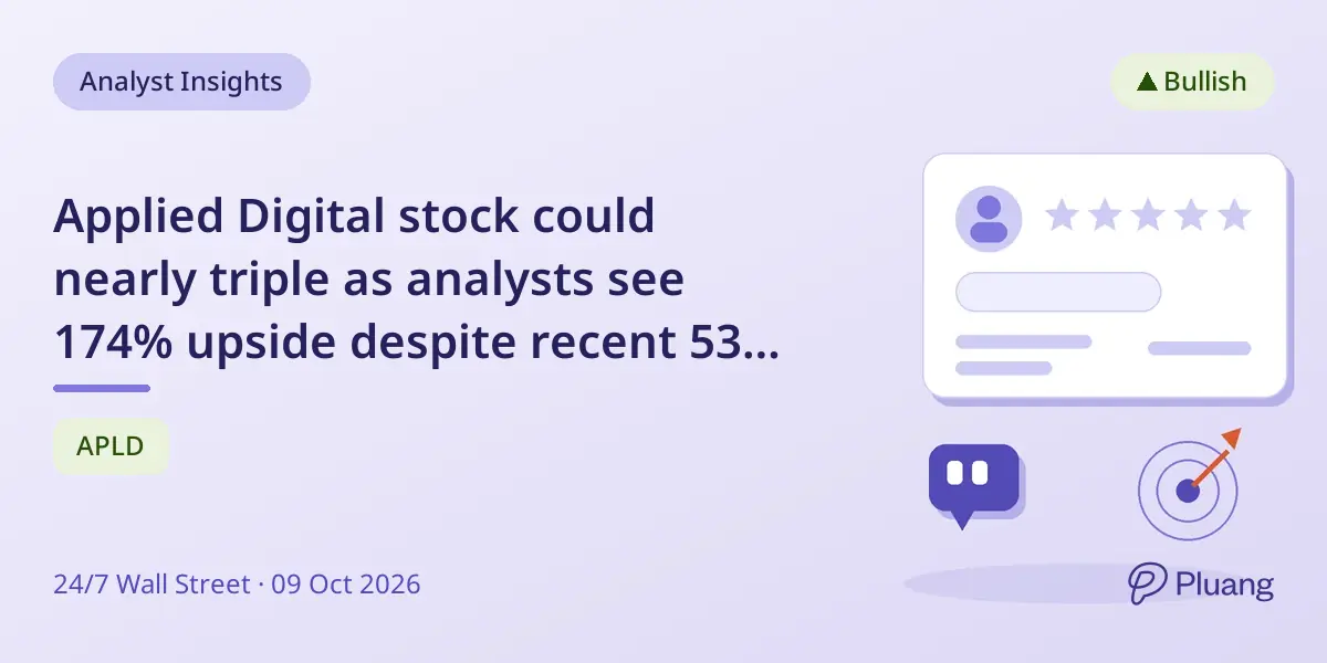 Applied Digital stock could nearly triple as analysts see 174% upside despite recent 53% drop.